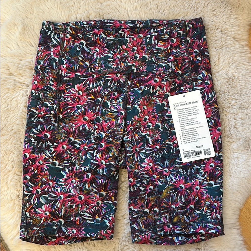 NWT Lululemon Swift Speed HR Short 8” Size 6